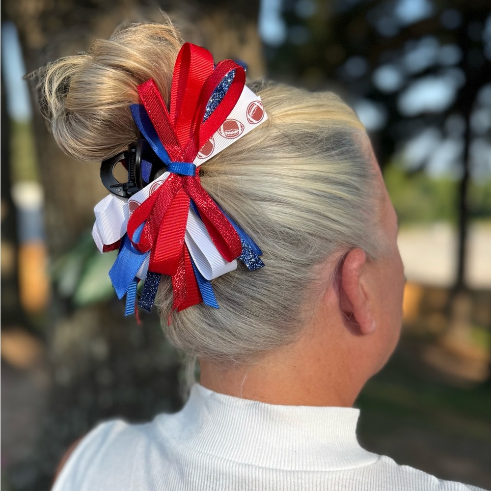 Red, White, and Blue Hair Bow Accessory